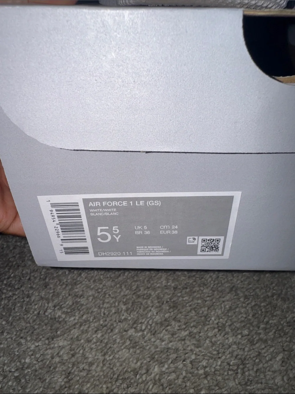 Nike Kids White Low-Top Sneakers